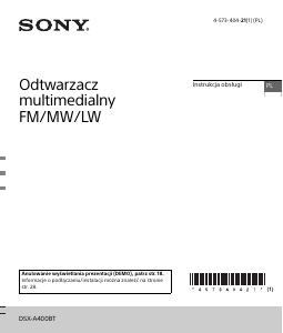 Instrukcja Sony DSX-A400BT Radio samochodowe