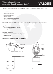 Manual Valore LA25 Soap Dispenser