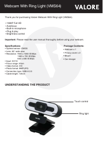 Manual Valore VMS64 Webcam