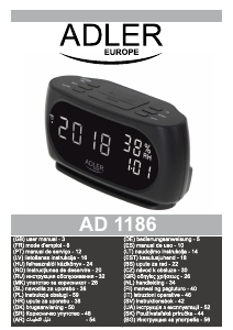 Manual Adler AD 1186 Rádio relógio