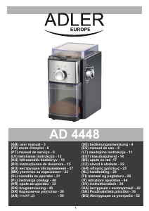 Manual Adler AD 4448 Coffee Grinder