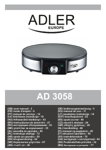 Bruksanvisning Adler AD 3058 Crepéjärn