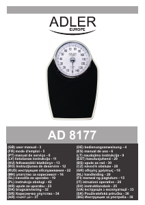 Manual Adler AD 8177 Scale