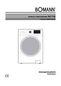 Manual Bomann WA 7192 Washing Machine