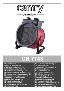 Manual de uso Camry CR 7743 Calefactor