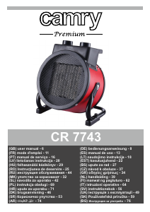 Bedienungsanleitung Camry CR 7743 Heizgerät