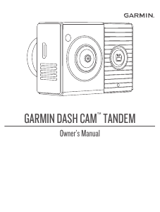 Handleiding Garmin Dash Cam Tandem Actiecamera