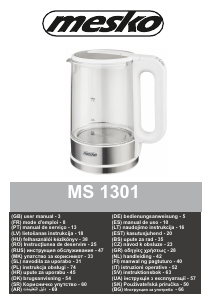 Посібник Mesko MS 1301w Чайник