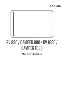 Mode d’emploi Garmin Camper 890 Système de navigation
