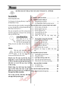 Hướng dẫn sử dụng Texgio TG-DTW558 Máy rửa chén