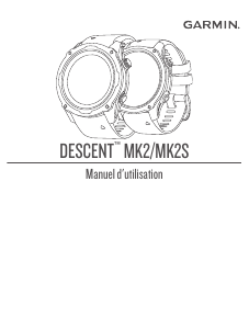 Mode d’emploi Garmin Descent MK2S Montre connectée