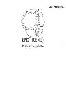 Priročnik Garmin epix (Gen 2) Pametna ura