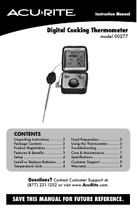 Manual AcuRite 00277 Food Thermometer