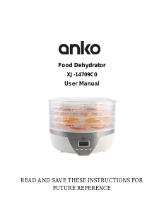 Manual Anko XJ-14709C0 Food Dehydrator
