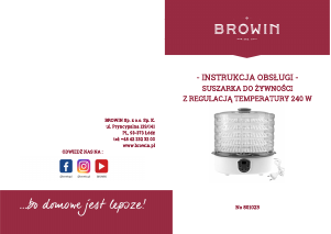 Manual Browin 801023 Food Dehydrator