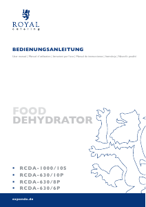 Manual Royal Catering RCDA-630/6P Food Dehydrator