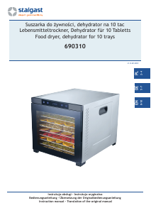 Manual Stalgast 690310 Food Dehydrator