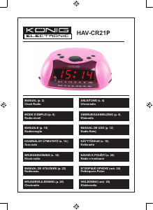 Használati útmutató König HAV-CR21P Ébresztőórás rádió