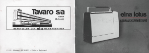 Bedienungsanleitung Elna Lotus ZZ Nähmaschine