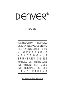 Käyttöohje Denver EC-33 Radioherätyskello