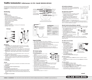 Bruksanvisning Clas Ohlson WT450H Väderstation