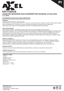 Käyttöohje Axxel 8598 Sääasema