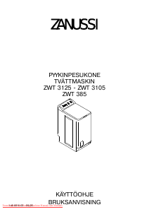 Käyttöohje Zanussi ZWT 385 Pesukone