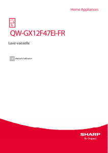 Mode d’emploi Sharp QW-GX12F47EI-FR Lave-vaisselle