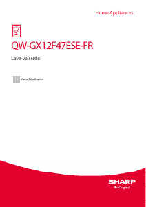 Mode d’emploi Sharp QW-GX12F47ESE-FR Lave-vaisselle