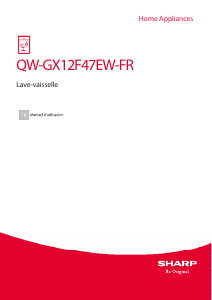 Mode d’emploi Sharp QW-GX12F47EW-FR Lave-vaisselle