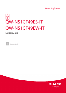 Manuale Sharp QW-NS1CF49EW-IT Lavastoviglie