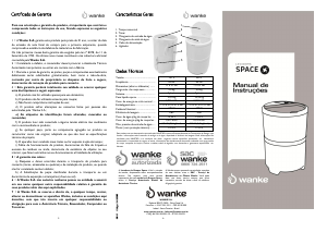 Manual Wanke Space Máquina de lavar roupa