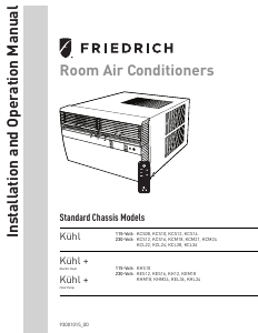 Manual Friedrich KCQ08A10A Air Conditioner