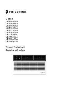 Manual de uso Friedrich UET12A33A Aire acondicionado