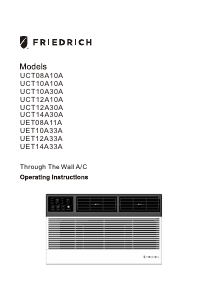 Manual Friedrich UCT08A10A Air Conditioner