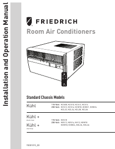 Manual Friedrich KHS12A33A Air Conditioner
