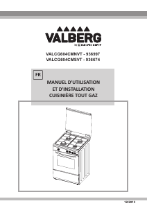 Mode d’emploi Valberg VALCG604CMNVT Cuisinière