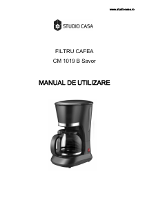 Manual Studio Casa CM 1019 B Savor Coffee Machine