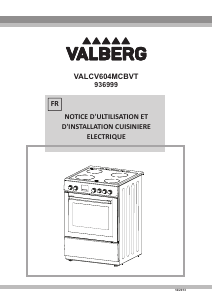Mode d’emploi Valberg VALCV604MCBVT Cuisinière