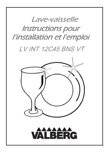 Mode d’emploi Valberg LV INT 12C45 BNS VT Lave-vaisselle