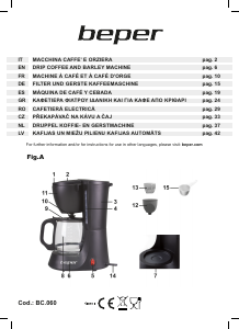 Manual de uso Beper BC.060 Máquina de café