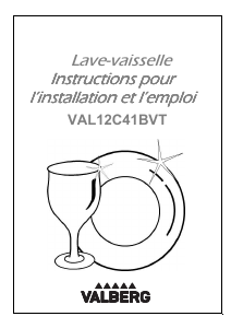 Mode d’emploi Valberg VAL 12C41 BVT Lave-vaisselle