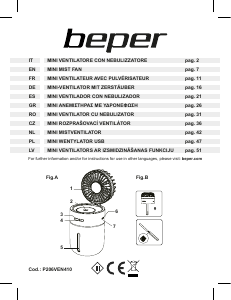 Handleiding Beper P206VEN410 Ventilator