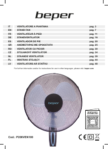 Manual de uso Beper P206VEN100 Ventilador