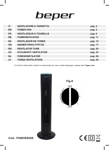 Handleiding Beper P206VEN300 Ventilator