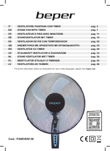 Handleiding Beper P206VEN130 Ventilator