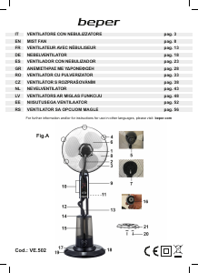 Manual Beper VE.502 Ventilator