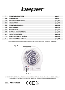 Handleiding Beper P203TER200 Kachel