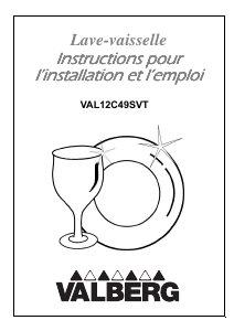 Mode d’emploi Valberg VAL 12C49 SVT Lave-vaisselle