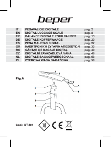 Bedienungsanleitung Beper UT.201 Gepäckwaage